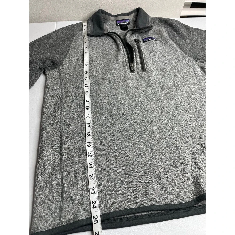 Patagonia Gray Fleece Quarter Zip Pullover Recycled Worn Wear Small